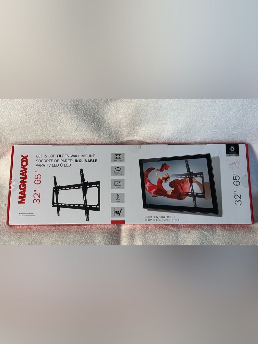 32"–65" Tilt TV Wall Mount - Black